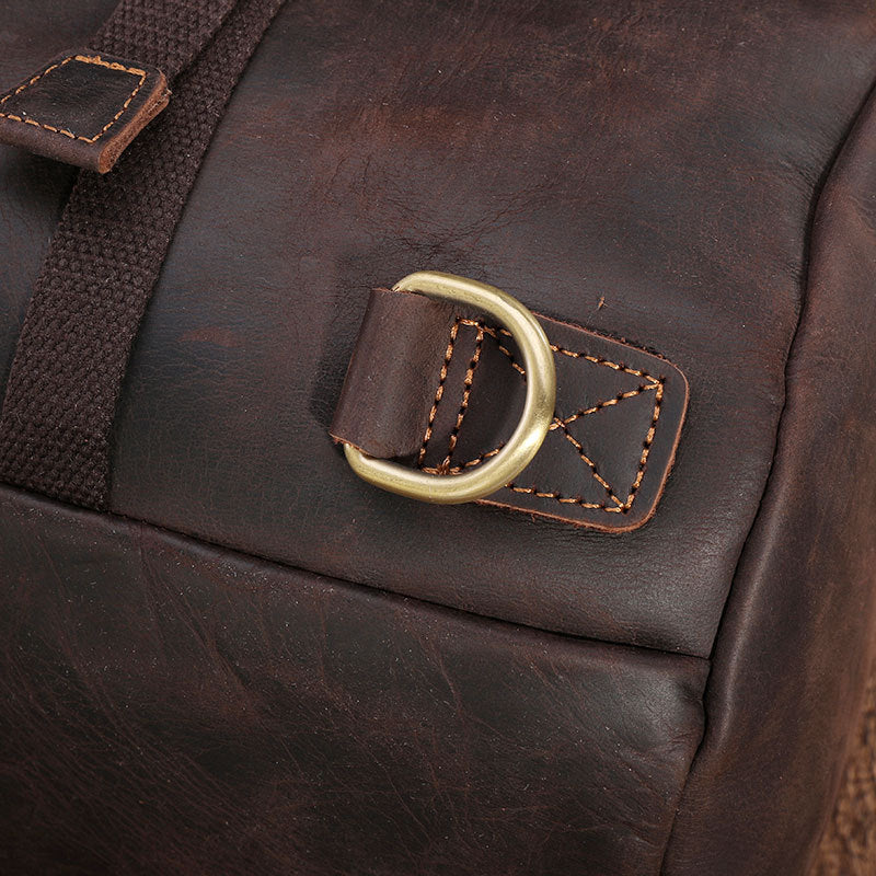 Mochila de Cuero Hombre Vintage Crazy Horse de Viaje
