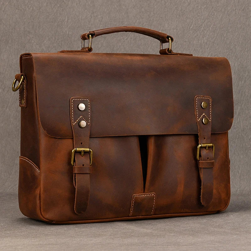 MaletÃn Newsbirds de Cuero para Hombre A4 Ejecutivo