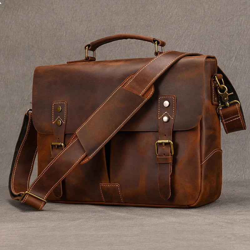 MaletÃn Newsbirds de Cuero para Hombre A4 Ejecutivo