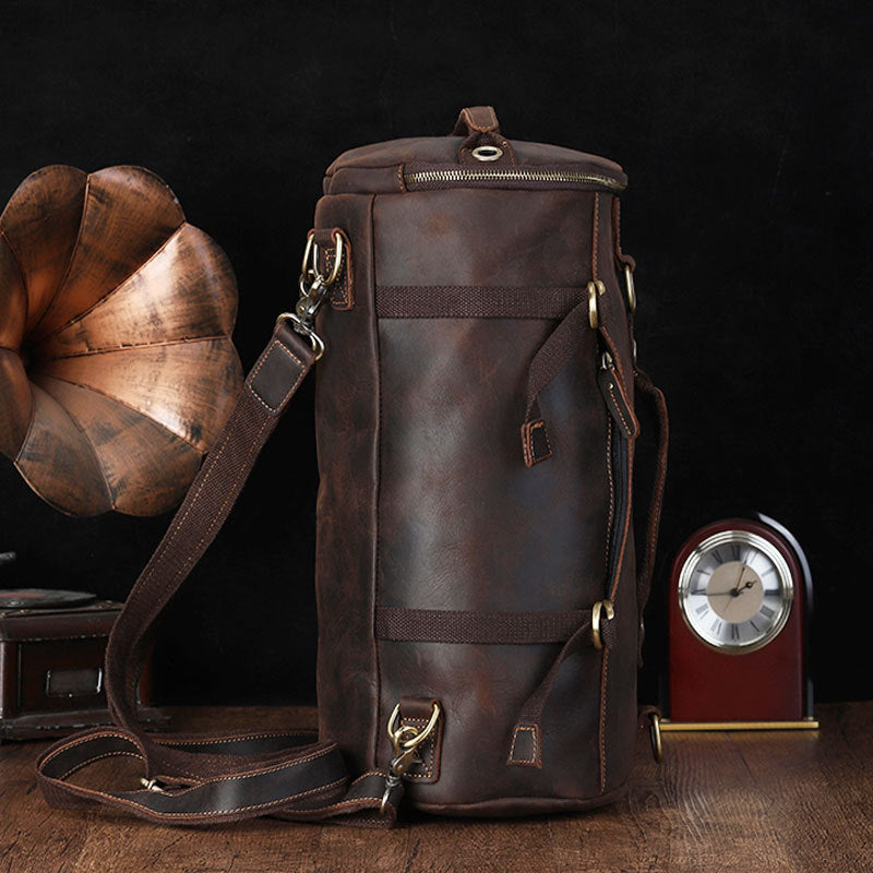 Mochila de Cuero Hombre Vintage Crazy Horse de Viaje