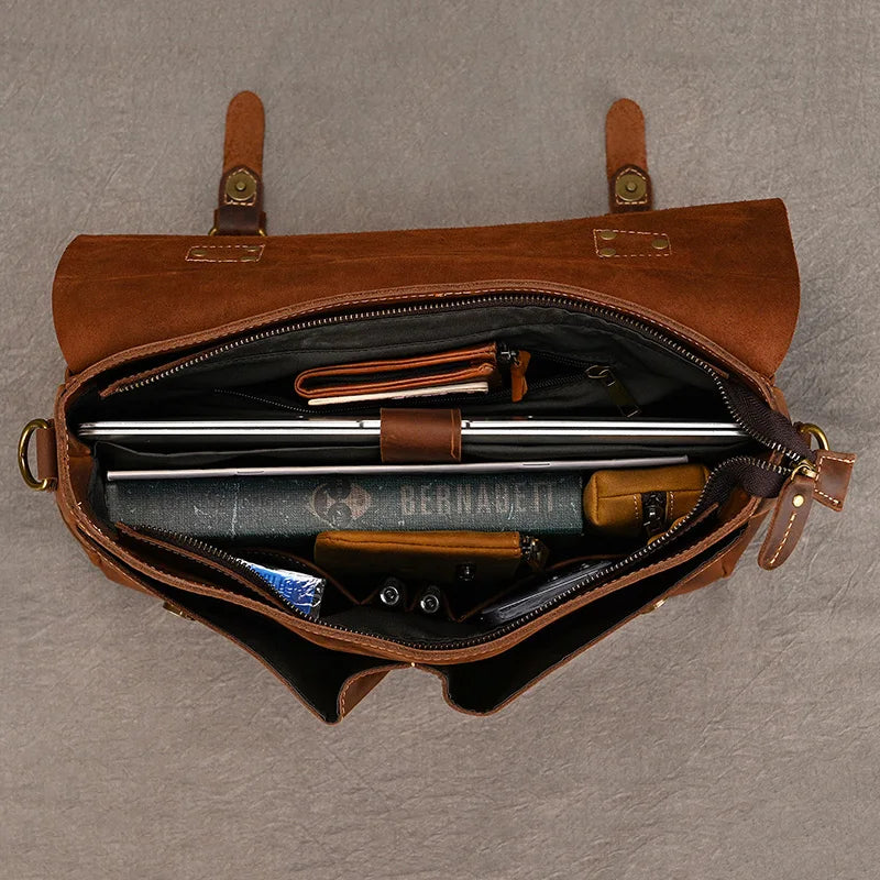 MaletÃn Newsbirds de Cuero para Hombre A4 Ejecutivo