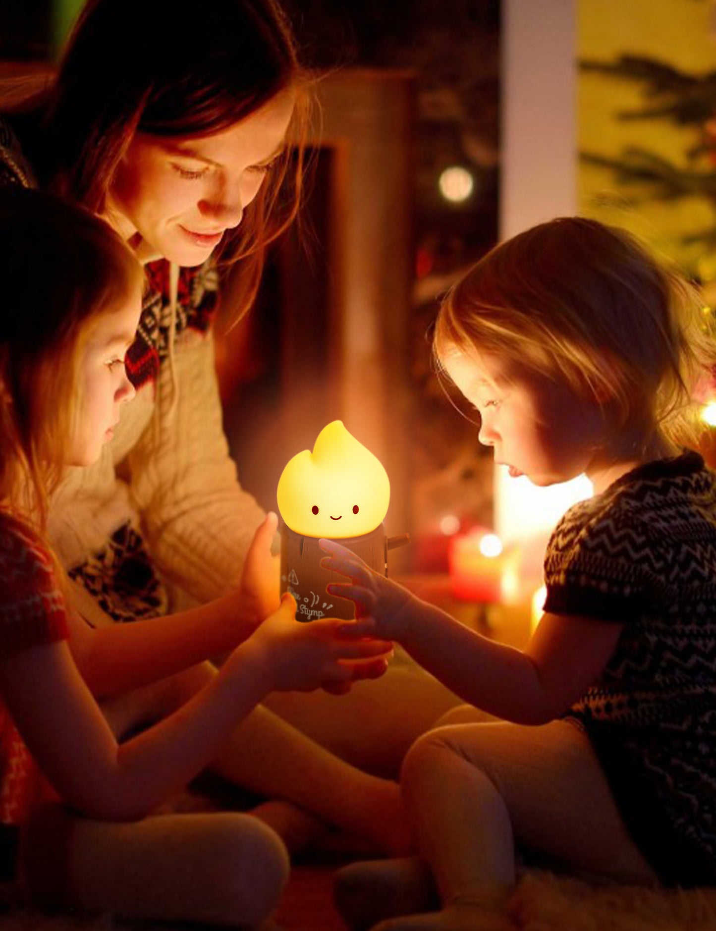 Luz Nocturna Infantil LED Regulable con Forma de Vela
