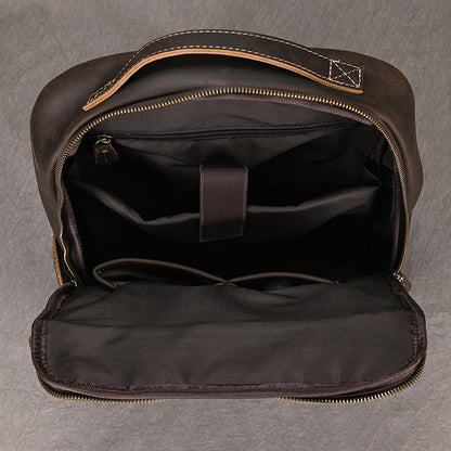 Mochila Vintage de Cuero Grande para Notebook y Viaje