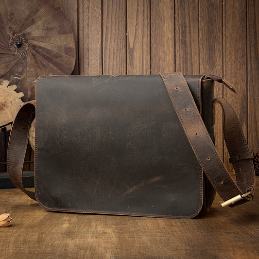 Maletín de Cuero Vintage para Notebook Estilo Mensajero