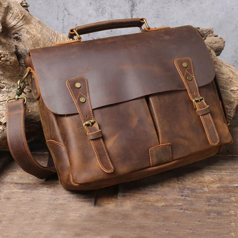 Maletín Newsbirds de Cuero para Hombre A4 Ejecutivo