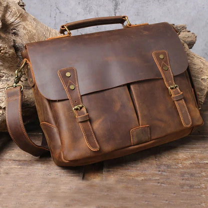 Maletín Newsbirds de Cuero para Hombre A4 Ejecutivo