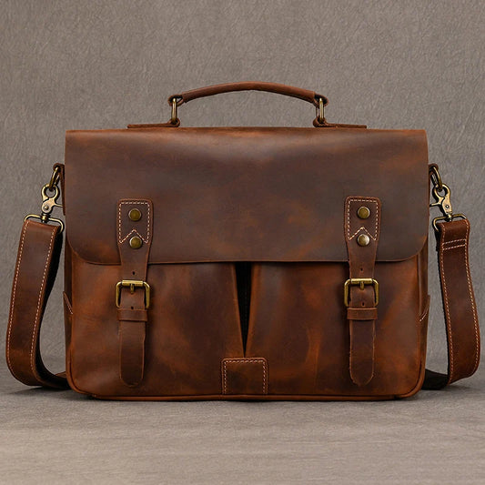 Maletín Newsbirds de Cuero para Hombre A4 Ejecutivo