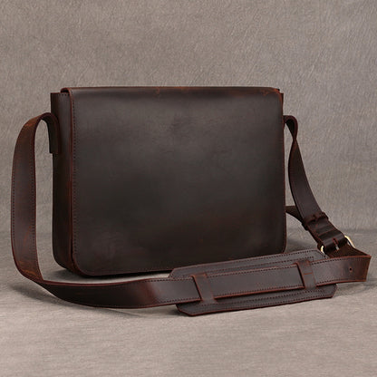Maletín de Cuero Vintage para Notebook Estilo Mensajero