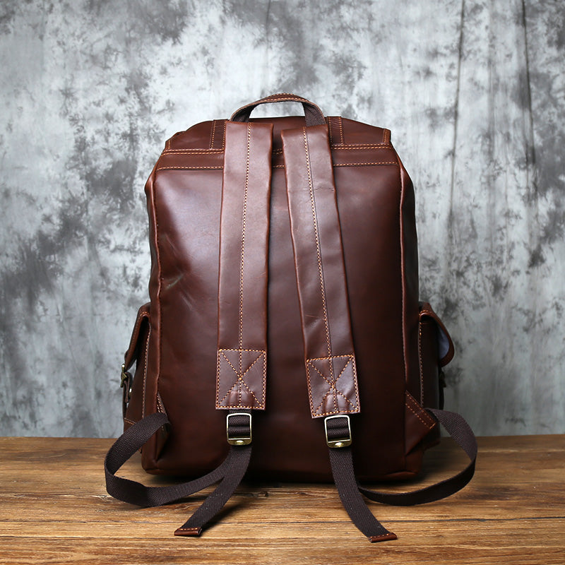Mochila NZPJ de Cuero Genuino Hombre Rústico