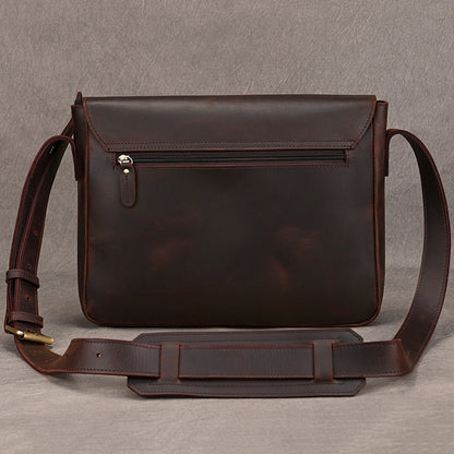 Maletín de Cuero Vintage para Notebook Estilo Mensajero