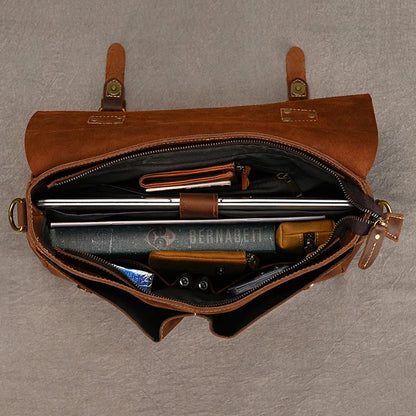 Maletín Newsbirds de Cuero para Hombre A4 Ejecutivo