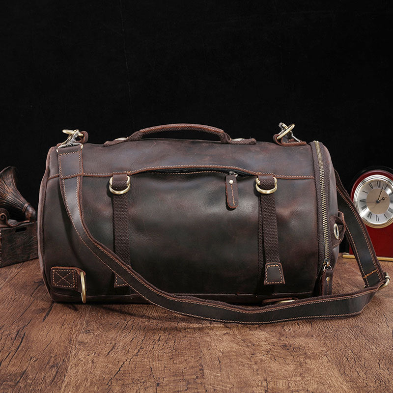 Mochila de Cuero Hombre Vintage Crazy Horse de Viaje