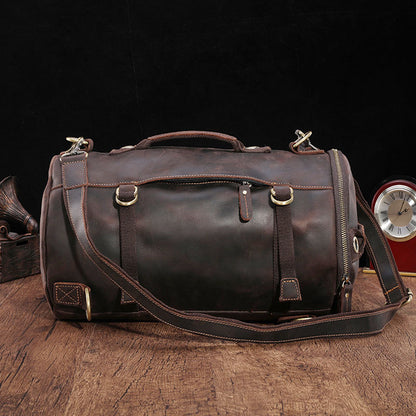 Mochila de Cuero Hombre Vintage Crazy Horse de Viaje