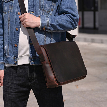 Maletín de Cuero Vintage para Notebook Estilo Mensajero