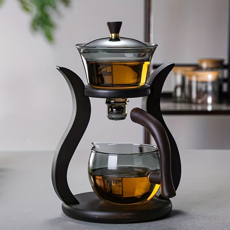 Set de Té Kung Fu de Vidrio con Infusor y Vertido Fácil